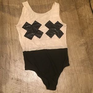 Nude mesh bodysuit